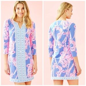 Lilly Pulitzer CHILLY LILLY NADINE DRESS Blue Peri Go With The Flow SEA | Medium